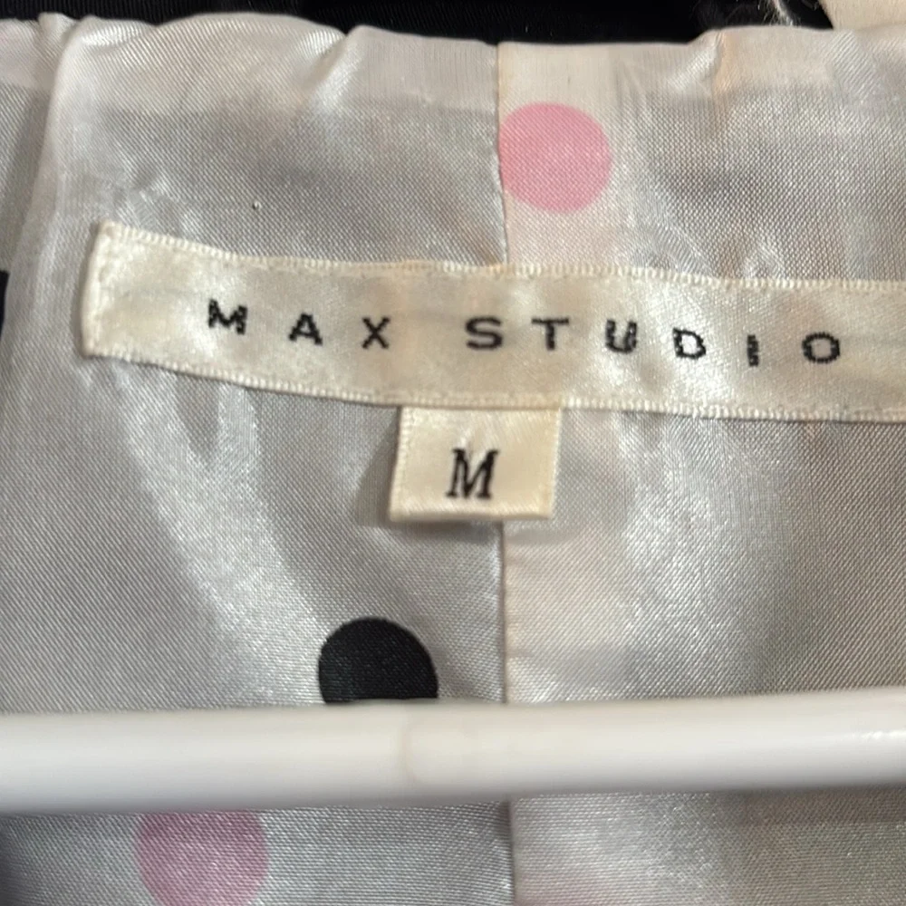 Max Studio Black Trench Coat - Picture 2 of 7